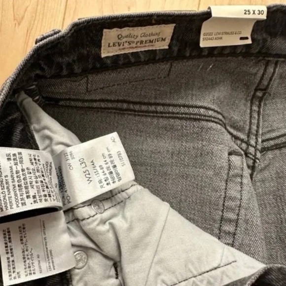 BNWT- Levi's Premium 501 Original Fit Grey Jeans (25) - Picture 5 of 11
